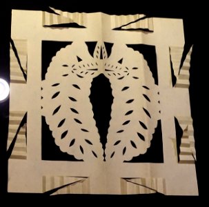 Cut paper 3 - Cultural Assets Repository - Motsuji, Hiraizumi, Iwate - DSC04673