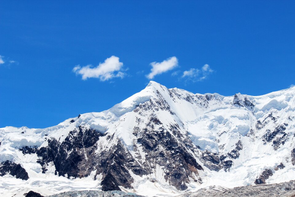 Mountain blue sky and white clouds plateau photo