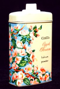 Cussons Apple Blossom talcum powder tin, pic3