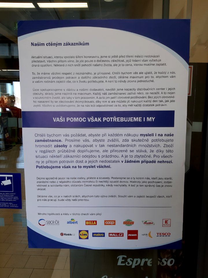 Customers notice food overbuying COVID-19 hysteria