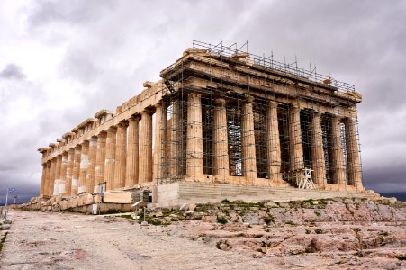 Current state of the Parthenon on February 13, 2019