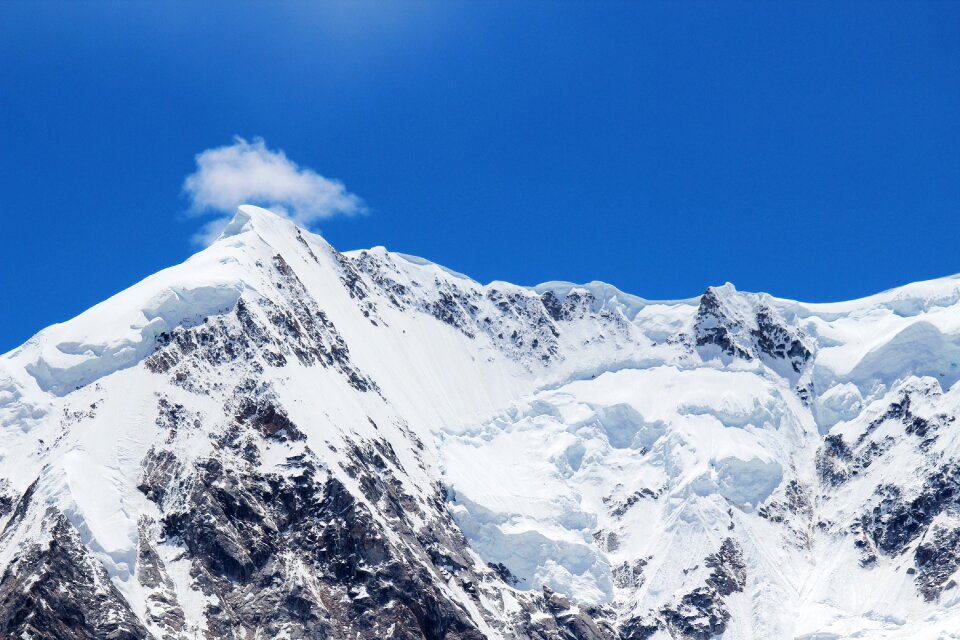 Blue sky mountain plateau