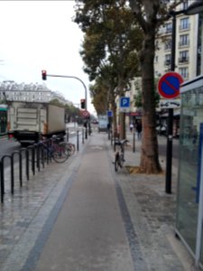Cycle lane by day in Paris 02
