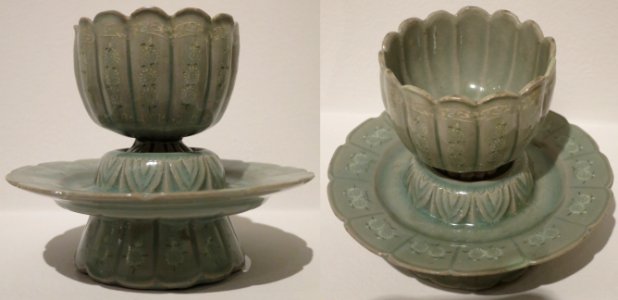 Cup and stand from Korea, late 12th century, stoneware with celadon glaze, HAA
