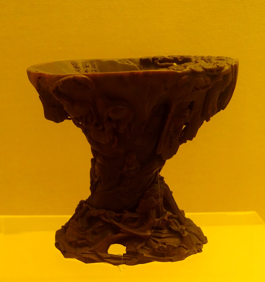 Cup, China, Ming dynasty, 1368-1644 AD, rhino horn - Sichuan Provincial Museum - Chengdu, China - DSC04653