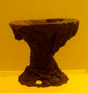 Cup, China, Ming dynasty, 1368-1644 AD, rhino horn - Sichuan Provincial Museum - Chengdu, China - DSC04653