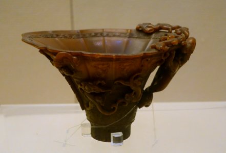 Cup, China, Qing dynasty, 1644-1911 AD, rhino horn - Sichuan Provincial Museum - Chengdu, China - DSC04664