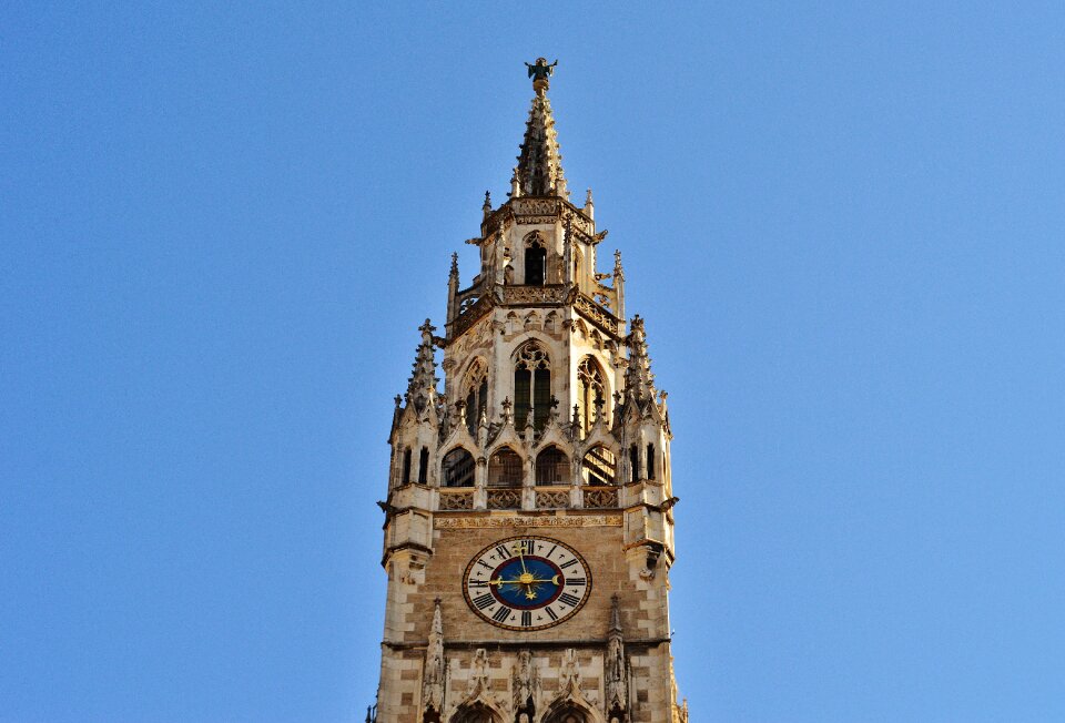 Clock tower munich marienplatz photo