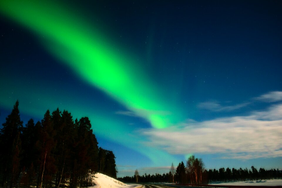 Aurora borealis finnish lapland inari