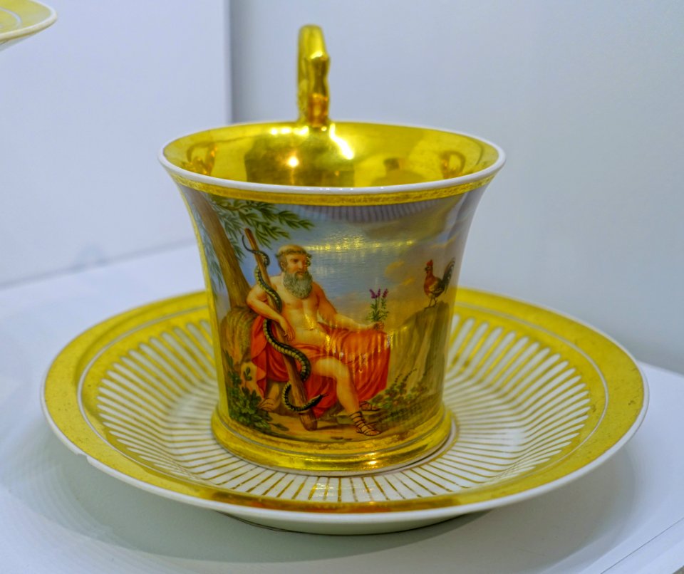 Cup and saucer, Royal Imperial Porcelain Factory, 2 of 2, Vienna, early 1800s, hard-paste porcelain - Montreal Museum of Fine Arts - Montreal, Canada - DSC09172