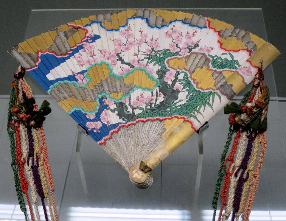 Cypress fan, 19th century, Tokyo National Museum