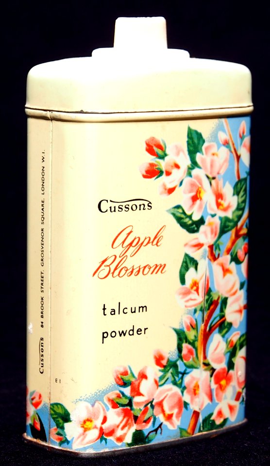Cussons Apple Blossom talcum powder tin, pic6