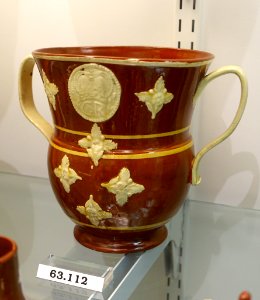 Cup, Staffordshire, England, 1780-1785, lead-glazed redware, earthenware, HD 63.112 - Flynt Center of Early New England Life - Deerfield, Massachusetts - DSC04443