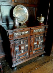 Cupboard, 1660-1685, oak, bone, mother-of-pearl - Packwood House - Warwickshire, England - DSC08983