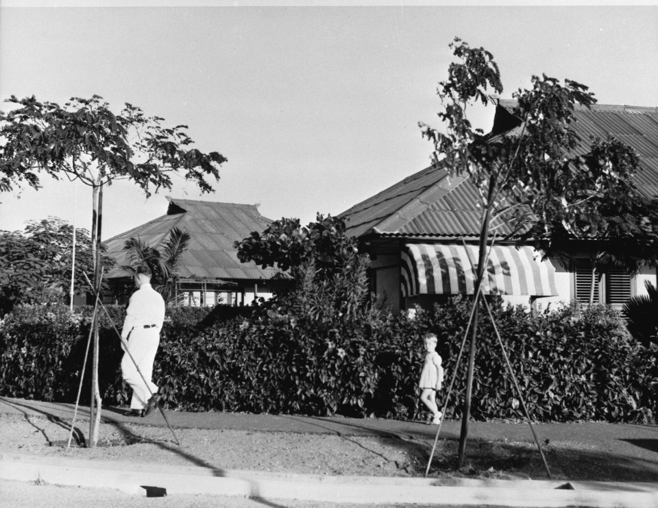 Curacao. Dutch West Indies. Houses for office workers of the CPIM oil refineries, Bestanddeelnr 935-1484