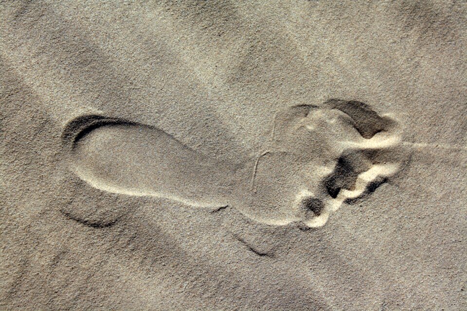 Barefoot footstep journey