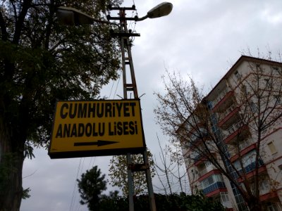 Cumhuriyet Anadolu Lisesi levhası Konya 01