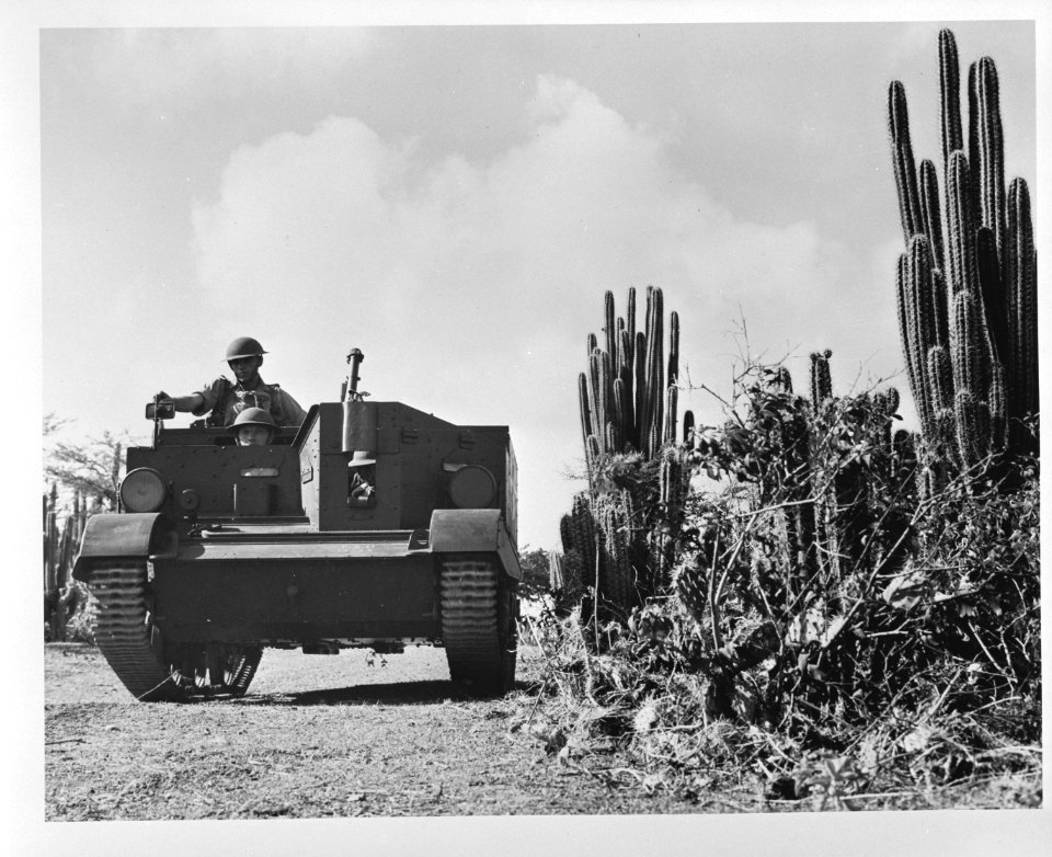 Curaçao. Het Engelse regiment de King's Shropshire Light Infantry tijdens oefen…, Bestanddeelnr 935-1197