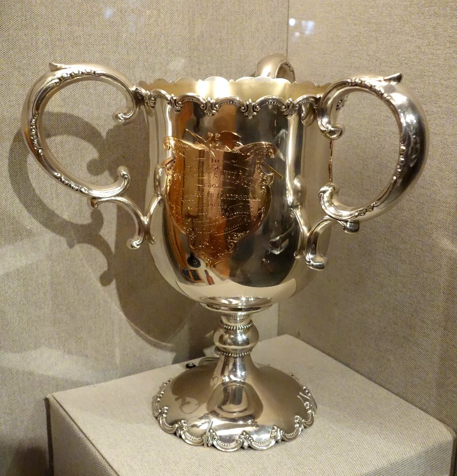 Cup presented by the California Miner's Association to ooutgoing president Jacbob Hart Neff, 1897 - Oakland Museum of California - DSC05156