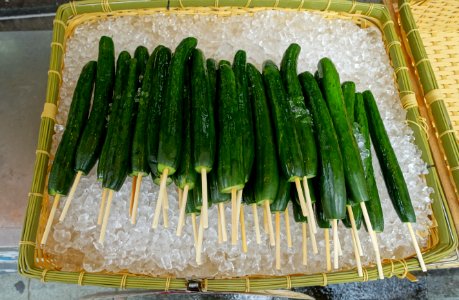 Cucumbers on skewers - Enoshima, Japan - DSC07614 photo