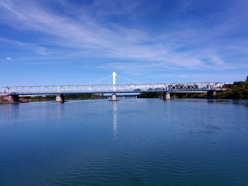 Décines - Charpieu - Pont de Décines vu depuis le bateau l'Évasion