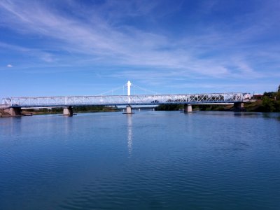 Décines - Charpieu - Pont de Décines vu depuis le bateau l'Évasion