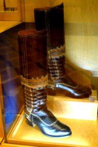 Czech Moravian dance boots, 1938, leather - Bata Shoe Museum - DSC00267