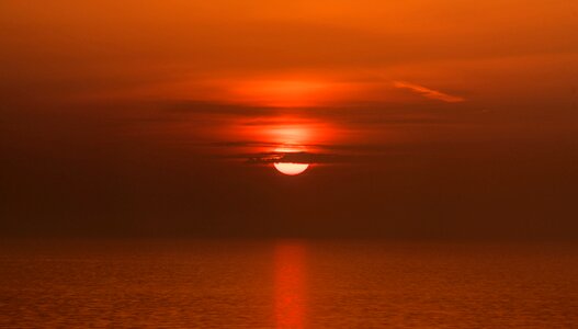 Sunset orange italy photo