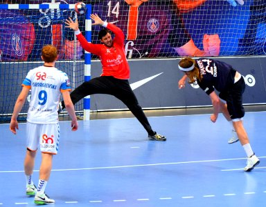Cyril Dumoulin et Mikkel Hansen-20160416-PSG-TOULOUSE