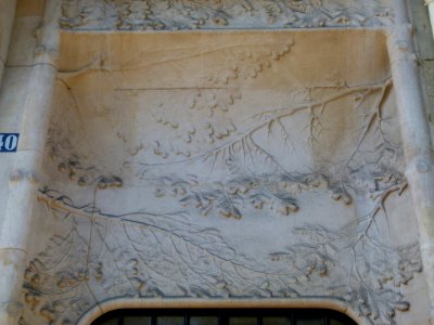 Détail porte d'immeuble Cours Albert 1er