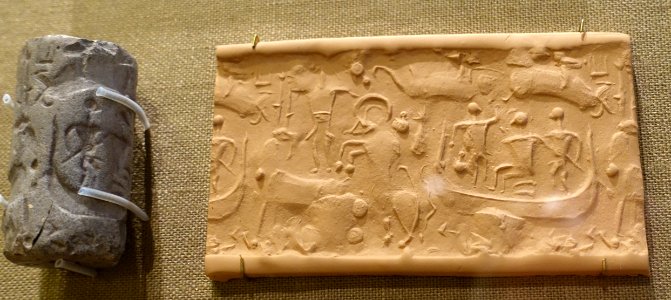 Cylinder seal - Oriental Institute Museum, University of Chicago - DSC07229