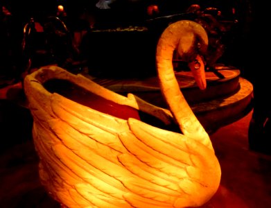 Cygne en bois sur un manège