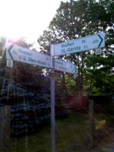 Döbeln–Elbe-Radroute Döbeln-Großbauchlitz Normwegweiser 2015