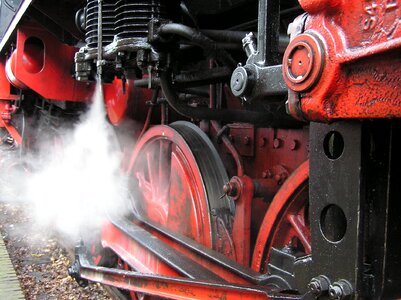 Steam train track photo