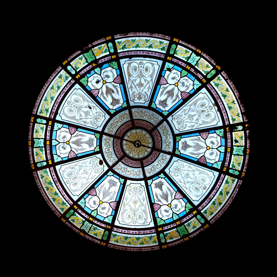 Dôme vitrail musée toile de Jouy