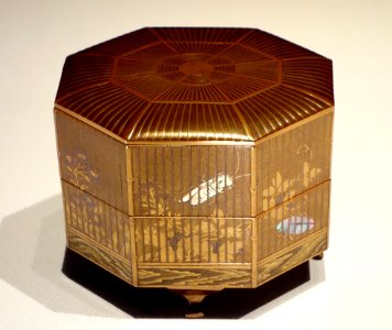 Confectionary box by Nakayama Komin (1808-1870), Edo period, 19th century, insect cage design in maki-e lacquer - Tokyo National Museum - DSC05156