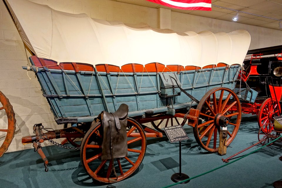 Conestoga Wagon, made in Conestoga, Pennsylvania, 1840 - Luray Caverns Car and Carriage Museum - Luray, Virginia - DSC01149