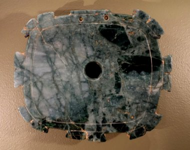 Concave pectoral, Highland Olmec culture, Guerrero state, Middle Formative period, c. 900-500 BC, jadeite - Dallas Museum of Art - DSC04576