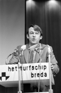Congres D66 in Turfschip, Breda Van Mierlo aan het woord, Bestanddeelnr 924-1109