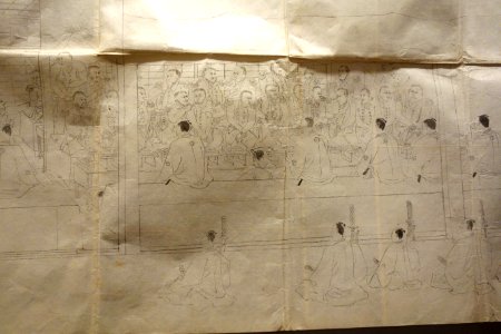 Commodore Perry banquet sketch, view 3 - Sanada Treasure Museum - DSC09684