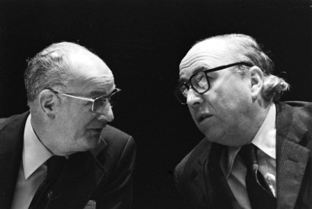 Congres Europese Metaalbewerkers Bond in RAI, Amsterdam Roy Jenkins (r) en EMB-, Bestanddeelnr 929-1807