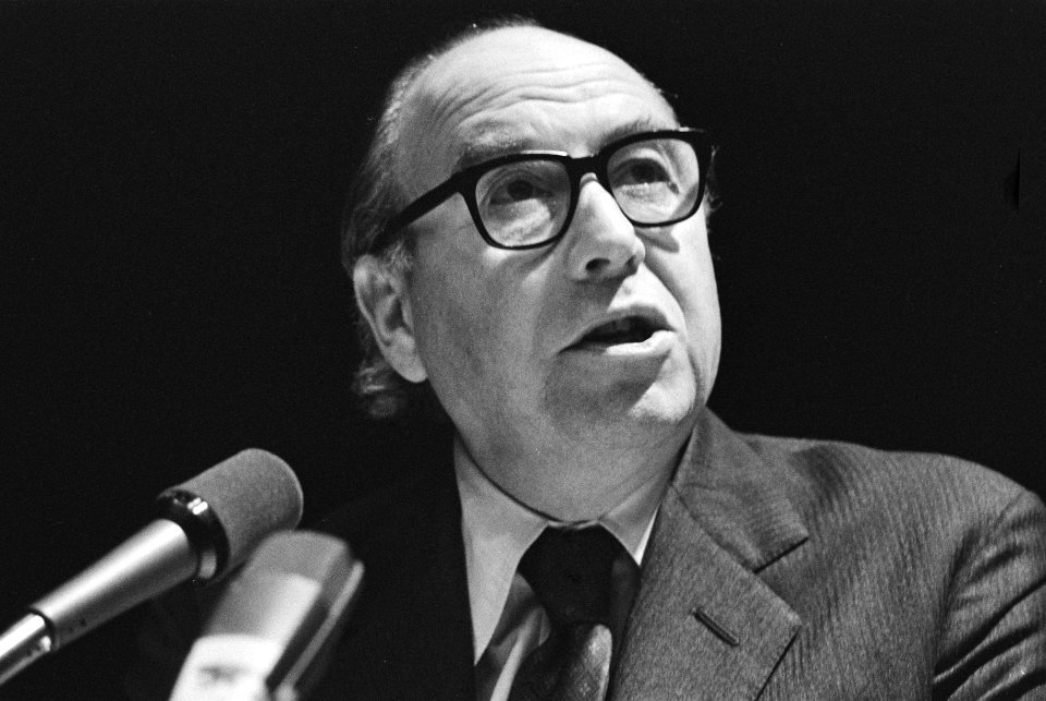 Congres Europese Metaalbewerkers Bond in RAI, Amsterdam Roy Jenkins (voorzitter, Bestanddeelnr 929-1809