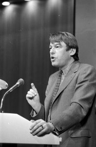 Congres D66 in Turfschip, Breda Van Mierlo aan het woord, Bestanddeelnr 924-1111