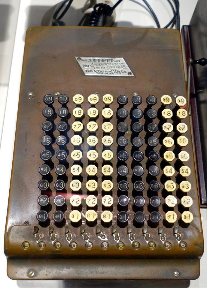 Comptometer, Felt & Tarrant Manufacturing Co., c. 1890s - National Electronics Museum - DSC00075