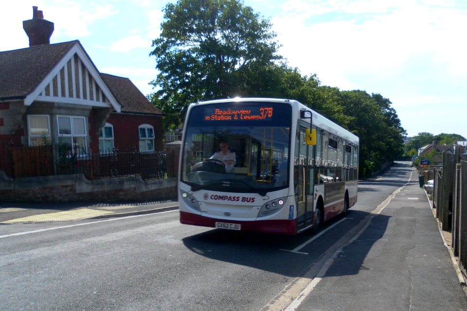 Compass Bus GX62 CJU on Route 37B at Bevendean Road, Brighton