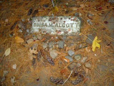 Concord Massachusetts gravesite of Louisa May Alcott