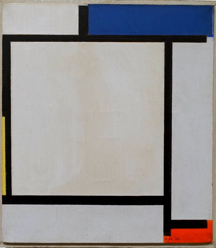 Composition with Blue, Black, Yellow, and Red, by Piet Mondrian, 1922, oil on canvas - Busch-Reisinger Museum - Harvard University - DSC01630