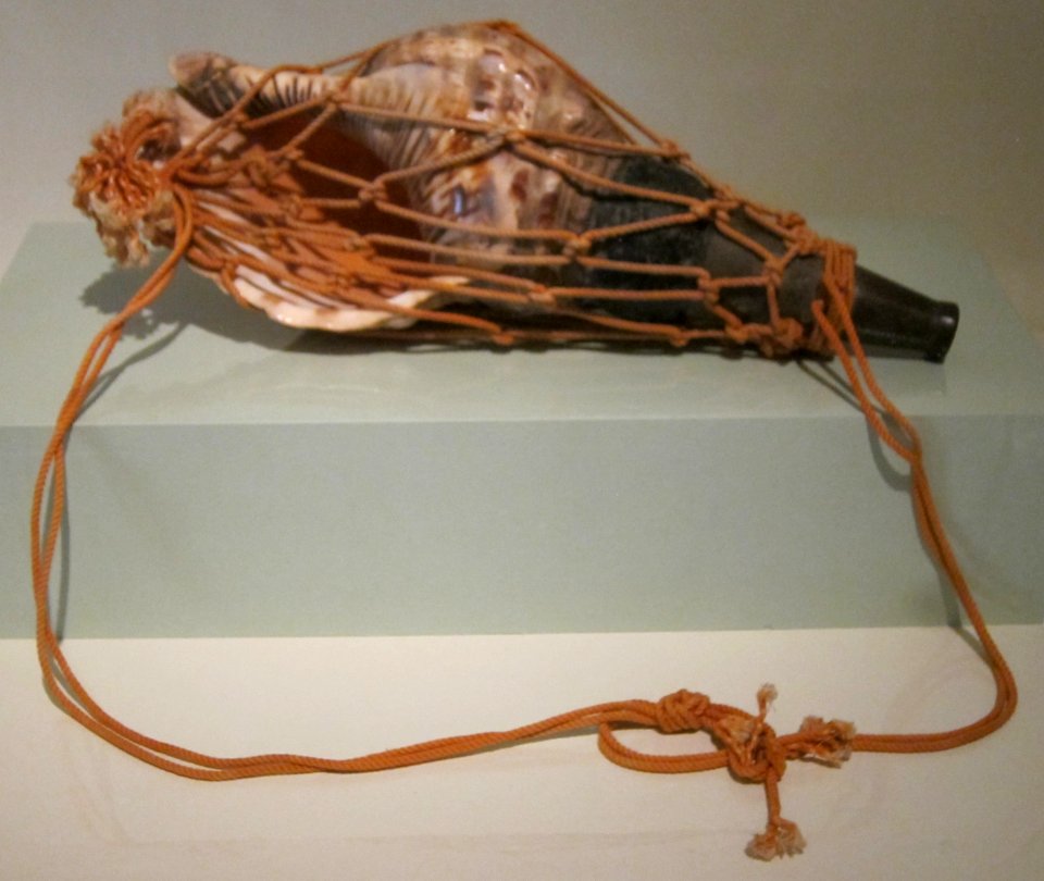Conch-shell trumpet, Japanese battle horn, late 19th century