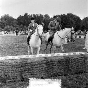Concours Hippique Den Haag. Prinses Irene en Prins Bernhard . Ook de nummers 526, Bestanddeelnr 905-2701
