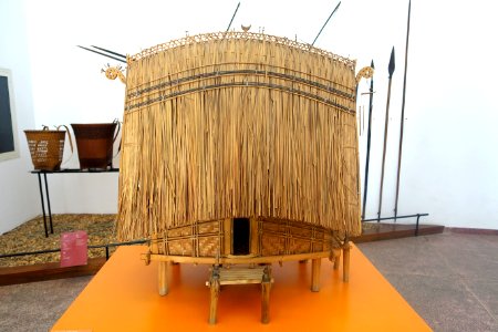 Communal house model, Ba Na - Vietnam Museum of Ethnology - Hanoi, Vietnam - DSC03303